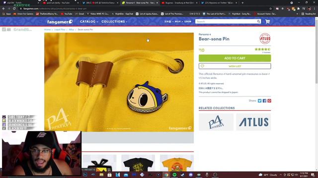 Retro looks at Persona, Banjo, Metal Gear, etc. Merchandise on Fangamer (Part 2) смотреть онлайн