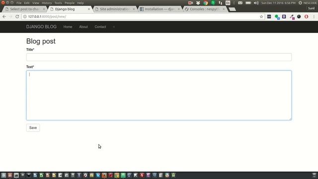 Add Crispy forms in blog apps смотреть онлайн