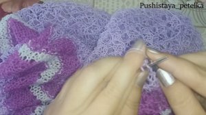 МК Шаль "Альберта"/Обучающее видео для начинающих/Вязание спицами/ с 111 по 130 ряд/часть 6