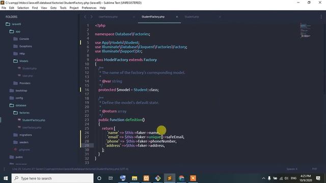 17 using faker for fake data in laravel | laravel 8 bangla tutorial смотреть онлайн
