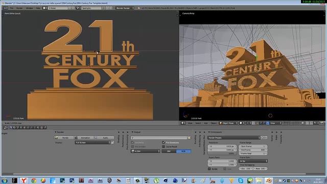 Делаем intro в стиле 20th Century Fox с помощью программы Blender смотреть онлайн