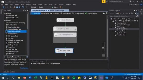 How to run Python in SSIS!