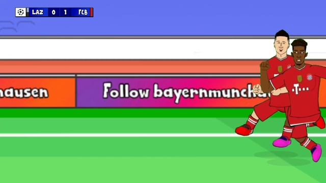 ⚽️Lazio 1-4 Bayern first goal animated in 442oons version, by me!⚽️ смотреть онлайн