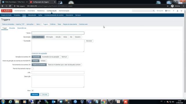Criação de template zabbix para monitorar serviços #zabbix смотреть онлайн