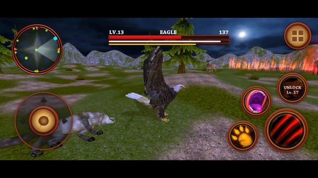 Wild Eagle Survival Simulator: Defeat Super Giant Boss Wolf - Android Gameplay смотреть онлайн
