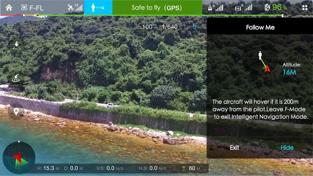 DJI GO. Режим: Следуй за мной (Follow me) на русском смотреть онлайн