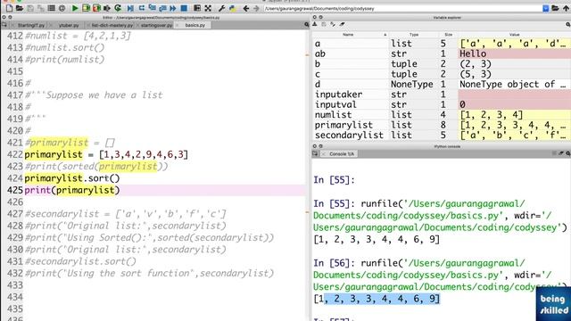How to sort List in Python? How to sort list elements using Sort and Sorted function in #Python? смотреть онлайн
