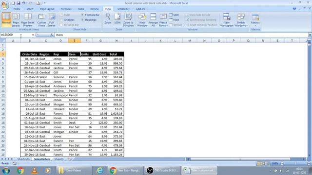 Excel Hidden Shortcut to Select Data Row & Column including Blanks смотреть онлайн