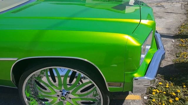 1975 Caprice on 30" Forgiatos Kandy LimeGreen смотреть онлайн