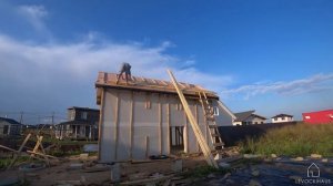 Мини дом.  Обрешетка под Фальцевую кровлю