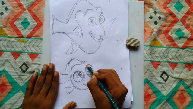 How to draw Baby Dory and Nemo Easy l DRAWING of Nemo & Dory - Finding Dory Movie. смотреть онлайн