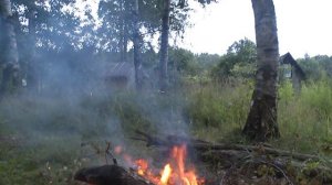 Ночной костёр в лесу!