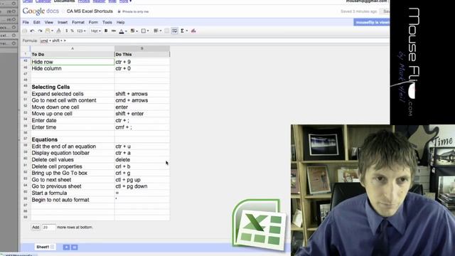 Microsoft Excel Tutorial - Overview, Shortcuts, & Autosum смотреть онлайн