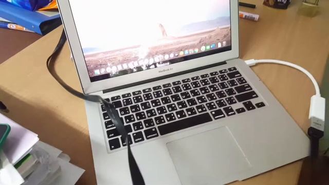 Thunderbolt to HDMI on macbook air 13 หัวแปลง Thunderbolt เป็น HDMI ต่อจอทีวี смотреть онлайн