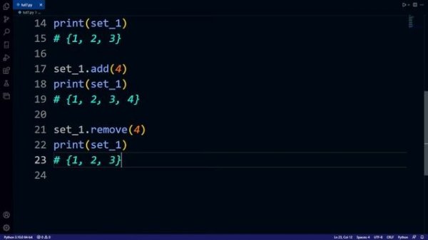 Set And Set Functions | Python Tutorial For Beginner's #8