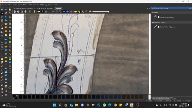 How to Create a Double Bended Bed Arm | ArtCAM 2018 | CNC Wood Router Design | 3D Modeling смотреть онлайн