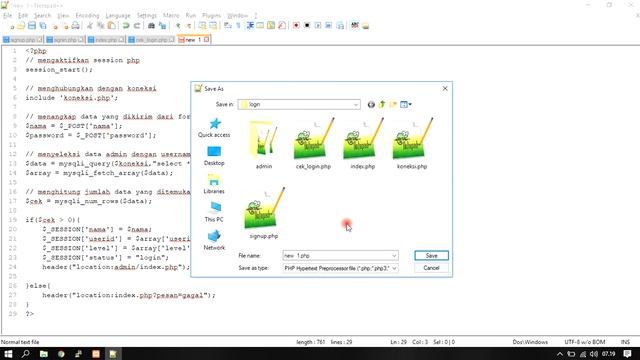 Pemrograman Web Dinamis - Membuat Form Login, Sign up dan fungsi IF PHP (Part2) смотреть онлайн