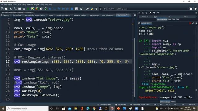 Crop images with Opencv | computer vision شرح عربي смотреть онлайн