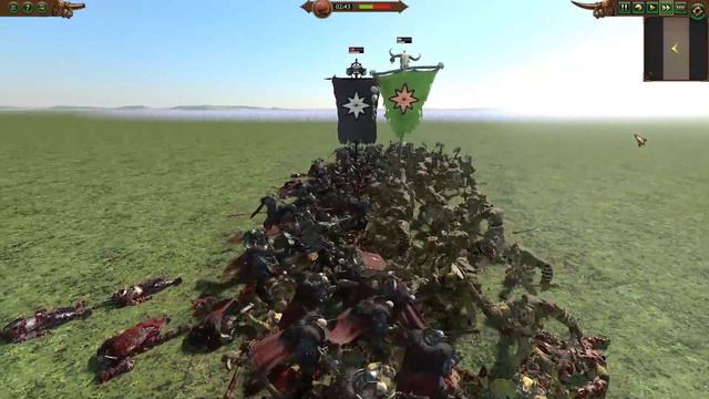 Savage Orc Big 'Uns VS Chaos Warriors (Great Weapons). Total War Warhammer 3 смотреть онлайн