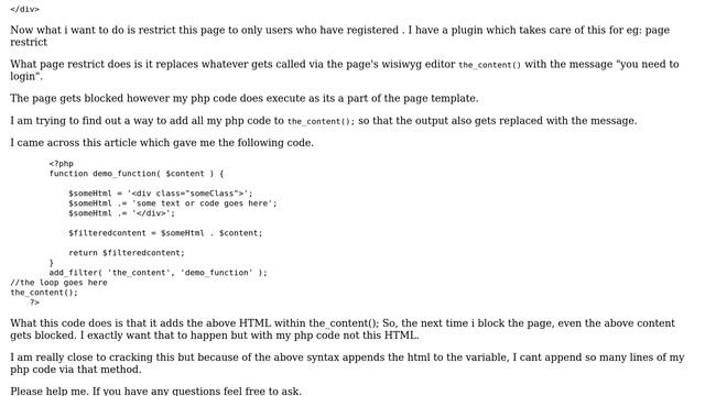 Wordpress: Add custom PHP and HTML to the_content() смотреть онлайн