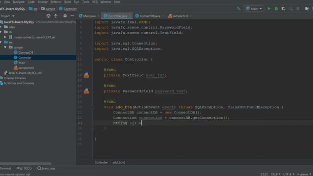 [JavaFX for beginners] Insert data to MySQL using JavaFX смотреть онлайн