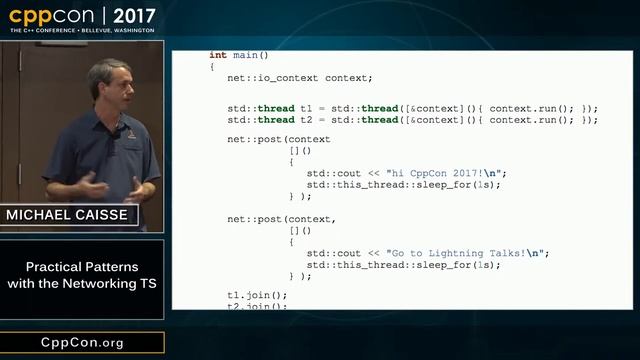 CppCon 2017 Practical Patterns with the Networking TS смотреть онлайн
