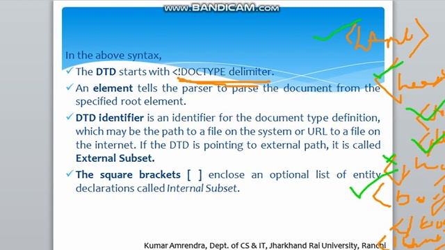 Lecture 21 'A' XML DTDs, Internal DTD смотреть онлайн