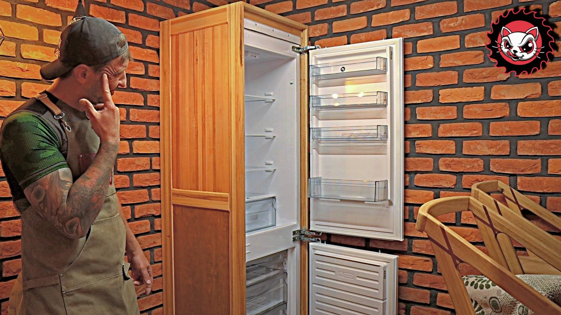 Каркасная мебель своими руками. Шкаф для холодильника. смотреть онлайн