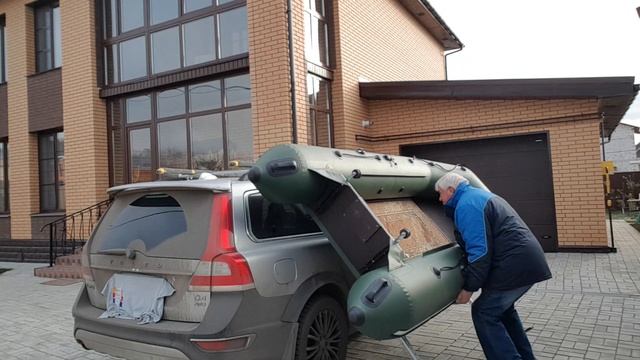 Подъём лодки на багажник авто смотреть онлайн