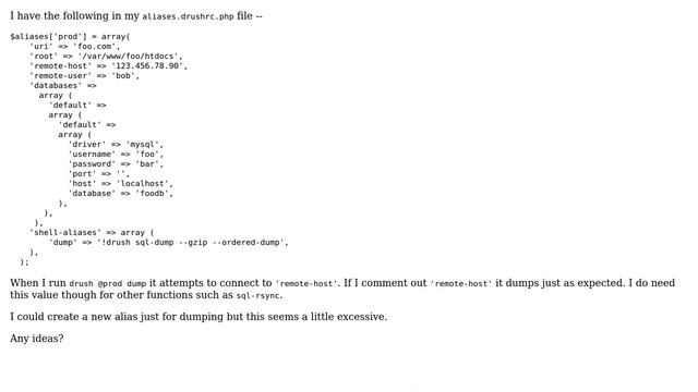Drupal: Setting up a drush sql-dump alias смотреть онлайн