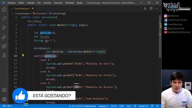 Você sabe usar SWITCH CASE em Java? [Aprenda] - Curso de Java - Aula 22 смотреть онлайн