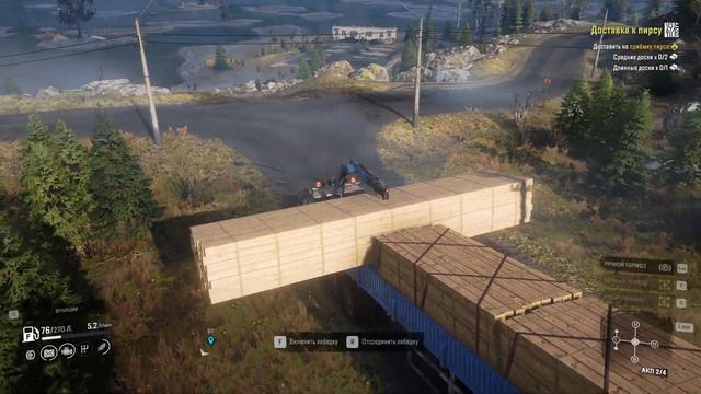 SnowRunner - Прохождение миссии ( Доставка к пирсу ) Maine, USA - Challenging game mode смотреть онлайн