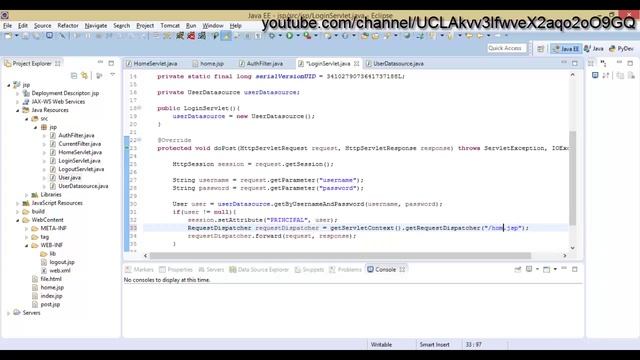 JavaServer pages: Авторизация, урок 12! смотреть онлайн