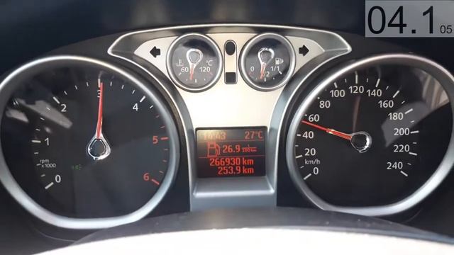 Ford FOCUS II 1.6 TDCI 66KW 0-100 KM/h смотреть онлайн