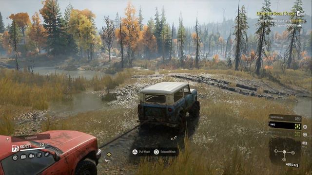SnowRunner (PS4 Pro) Rescuing the Chevy (1080P) смотреть онлайн