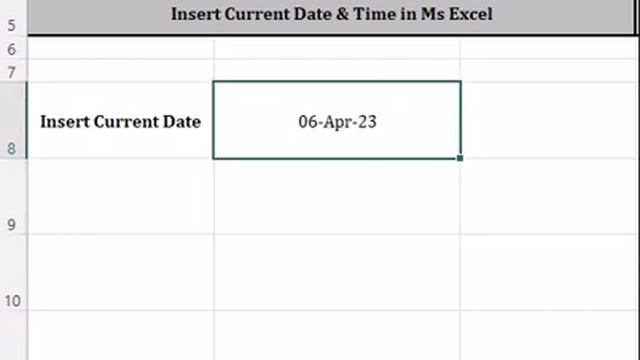 Insert Current Date & Time in Ms Excel смотреть онлайн