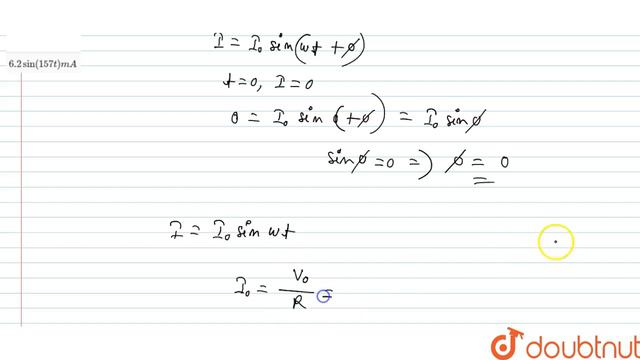 A `220 V, 50 Hz AC` supply is connected across a resistor of `50 k omega`. The current at time смотреть онлайн