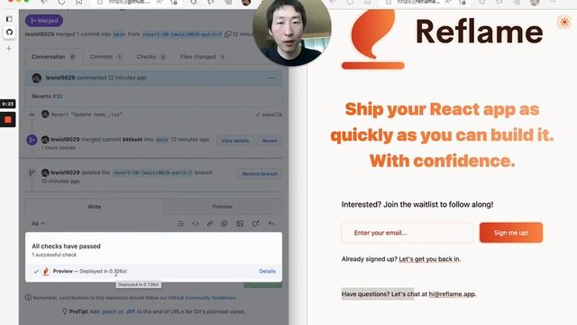 Reflame Demo - Deploy your React web app in milliseconds смотреть онлайн