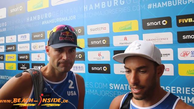 Lucena / Dalhausser after winning vs. Alison/Bruno in #hamburgmajor Semis смотреть онлайн