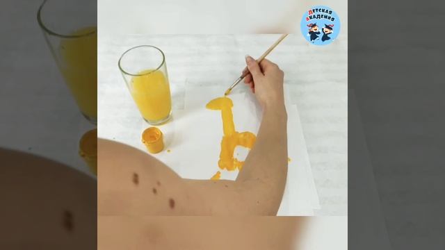 Жираф? Рисуем ладошкой и пальчиками смотреть онлайн