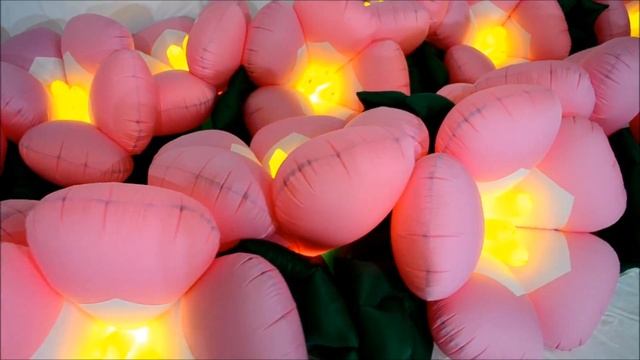 Надувная гирлянда из надувных цветов Яблони с подсветкой и эффектом раскрытия смотреть онлайн