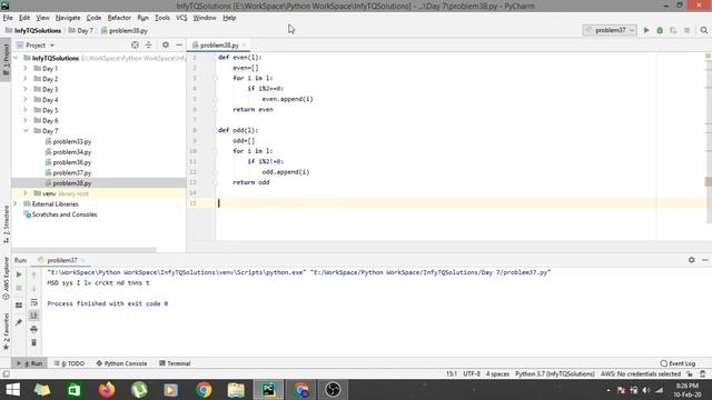 InfyTQ Day 7 Problem 38 Fundamentals of Python смотреть онлайн