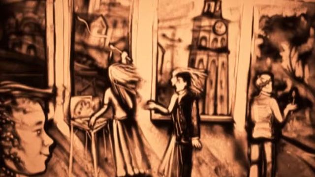 песочные истории к Евро-2012,песочная анимация смотреть онлайн