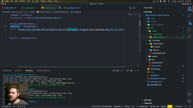 Eleventy Crash Course #4 - The 11ty Data Cascade & Fetching Data From An API смотреть онлайн