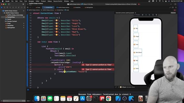 Use Swipe Actions To Navigate To a New View iOS 15 SwiftUI (NEW 2021) смотреть онлайн
