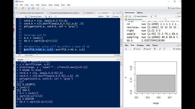 Calculating values for a RV with a Uniform Distribution using R - Random Number Generator Example смотреть онлайн