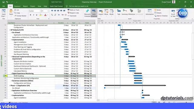 Organizing Tasks In A Schedule In MS Project смотреть онлайн