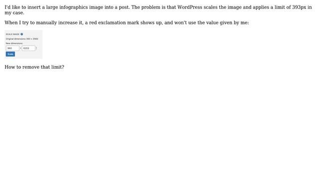 Wordpress: How to increase media image scale limit? смотреть онлайн