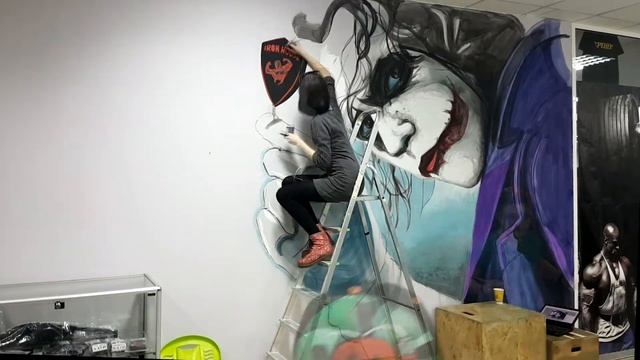 Джокер. Процесс рисования на стене. Joker from Batman смотреть онлайн