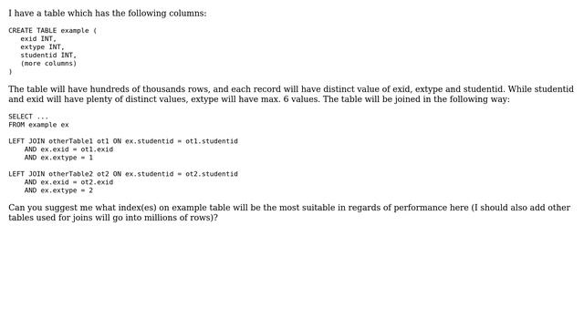 Databases: What index(es) should I use for three columns join? смотреть онлайн